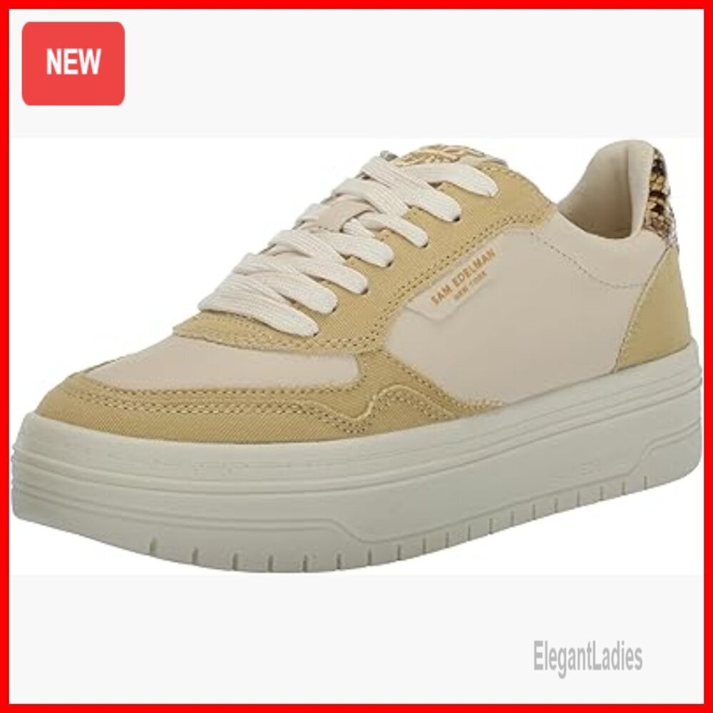 Chunky Platform Sneakers Lace-Up Rubber Sole Casual Wear